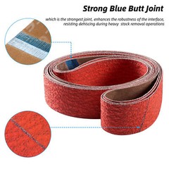 6 PACK 2″ x 72″ Premium Metal Grinding Ceramic Sanding Belts for Metal 80 Grit