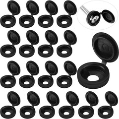 100 Pieces Hinged Screw Cover Caps Plastic Shutter Snap Covers Flip Tops Large B