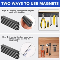 Neodymium Magnets, 5 Pack Black Super Strong Magnets Bar, Waterproof Heavy