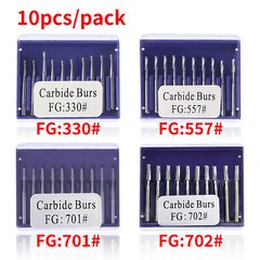 10pcs/1Pack Dental Tungsten Carbide Drill Burs FG Bur for High Handpiece 1.6mm