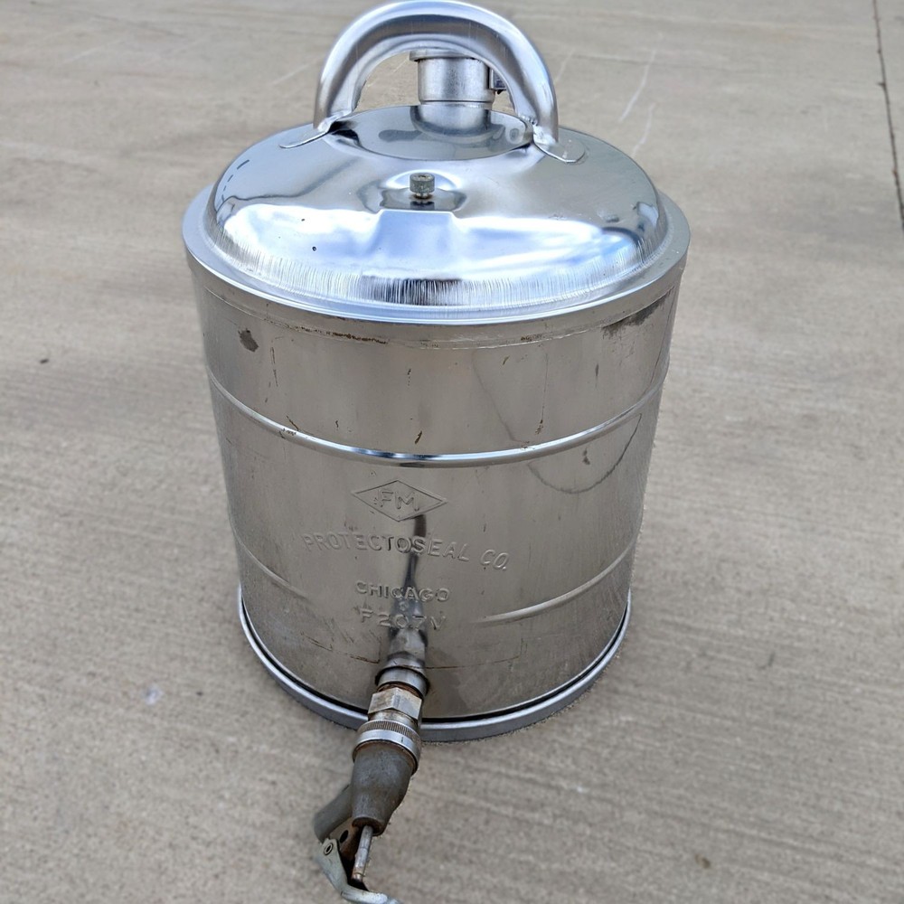 Protectoseal Chicago F207V Stainless Steel 5 gal Safety Can w/ Faucet Flammables