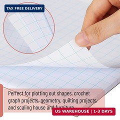 Mr. Pen- Graph Paper pads 8.5 x 11 Inches, 2 Pack, 55 Sheets/Pack | 2×2 (2 Squar