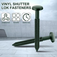 Blulu 36 Pcs 3 Inch Vinyl Shutter Fastener Window Panel Peg Lok Pin Pegs Screws