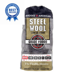 Homax 10120000 Steel Wool, 12 pad, Grade #0000, Rhodes 12 Pads,