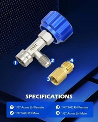 Self Sealing Can Tap, for Self Sealing R1234yf Refrigerant Recharge, Self Sealin