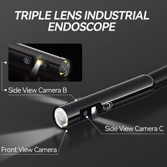 TESLONG Triple/Dual Lens Borescope Inspection Camera 1080P Industrial Endoscope