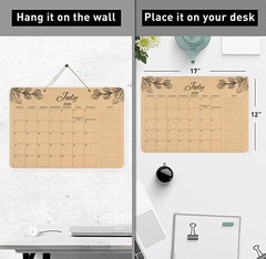 mudrit Desk Calendar 2026, 12 Months Large runs from Large, Brown