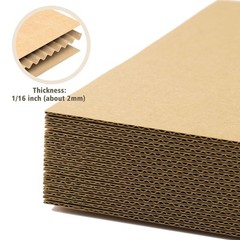 Golden State Art, 25 Pack 12×12 Corrugated Cardboard Sheets, 12×12, Brown