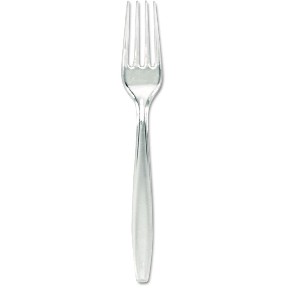 Disposable Clear Cutlery Forks, Heavyweight Construction