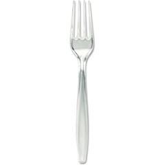 Disposable Clear Cutlery Forks, Heavyweight Construction
