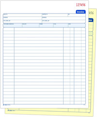 Invoice Book, 8-3/8 X 10-11/16 Inches, 2-Part, Carbonless, White/Canary, 50 Sets
