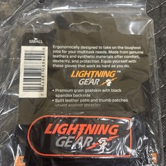 4Pk Small Liberty Lightning Gear Defender Goatskin Leather Mechanics Work Gloves