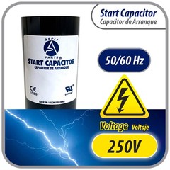 Appli Parts CON-230-250 Motor Start Capacitor 233-280 MFD uF, 250 VAC. Universal