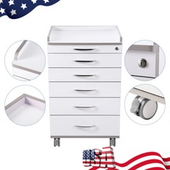 AZDENT Dental Mobile Cabinet Cart with Drawers /Tool Cart Trolley with Sockets