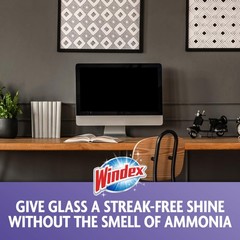 Windex Wipes Glass Cleaning Ammonia Free, Pre-Moistened 25 Count (Pack of 1)