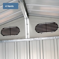 20’x10’ft Heavy Duty Metal Car Garage Shed Galvani Steel Outdoor Storage