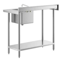 24″W x 48″L Stainless Steel Commercial Restaurant Work Table with Sink on Right
