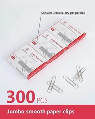 PAPERPAL Paperclips for Office School & Personal Use, Jumbo Smooth Paper Clip (2
