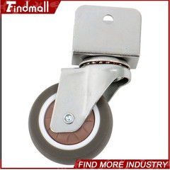 Findmall 4 PCS 2″ U-Bracket Shaped Caster Wheels (2 With Brake & 2 Without)