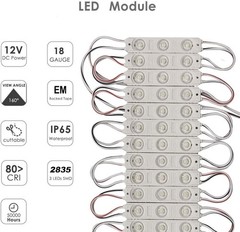 LED Module Light 6000k White 20pcs 2835SMD 150LM Per LED Waterproof Decorative