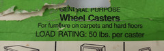 Vintage Sears General Purpose Wheel Casters Stem Type 1 5/8″ Set of 4 NOS