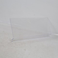 Acrylic Clear Floating Shelf, 9 ¾ in x 4 ¼ in W/ LOWER EDGE FOR TRACK – 20 Pack!