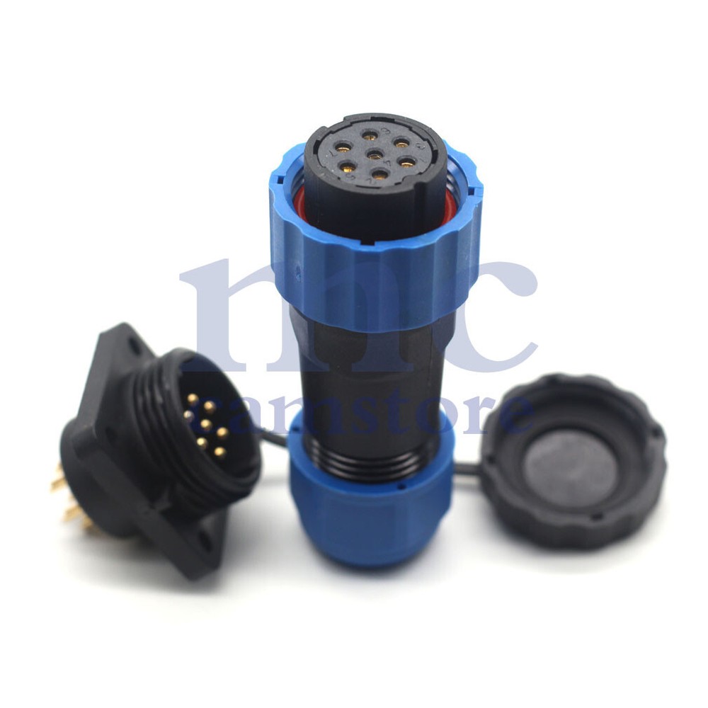 SD20 IP68 7 pin Panel Mount Wire Connector,Aviation Cable Connector Plug Socket