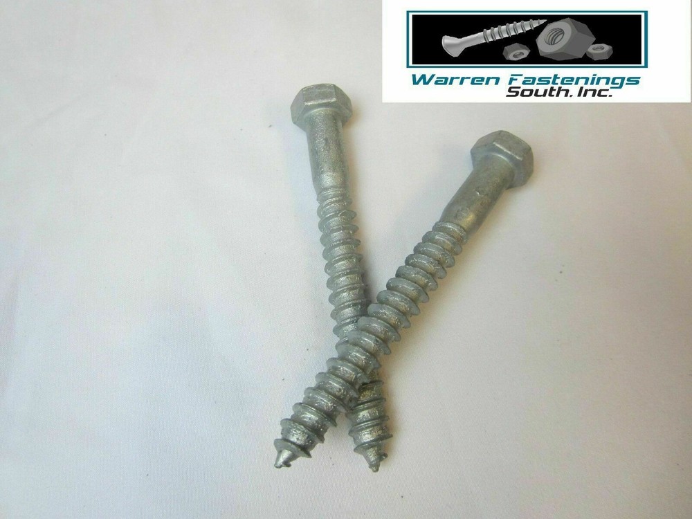 34 1/2″ X 4″ Lag Bolts Hot Dipped Galvanized With Washers