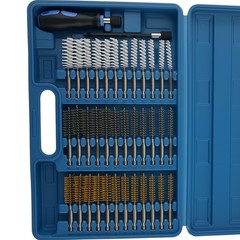 Drill Wire Brush Kit Steel Brass Nylon for Cleaning Terminals 1/4″ Hex 36pc
