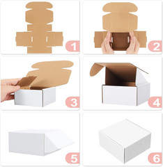 7X5X2 Shipping Boxes Small Corrugated Cardboard Box – 25 Pack White