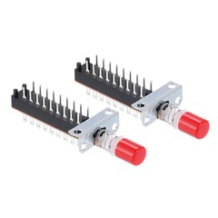 2pcs 50MA DC 30V 18 Pin 1 Position Soldering DPST Push Button Power Switch