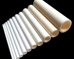 1 x300mm Single Hole Alumina Ceramic Tube Insulation Resistance High Temperature