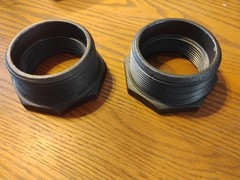 TWO -3 X 2 1/2 Black Pipe Reducer Bushing