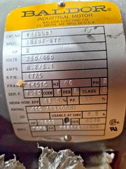 BALDOR RELIANCE VM3558T MOTOR 2HP 1750 RPM 3PHASE 60HZ 3524M TYPE TEFC, 0180J