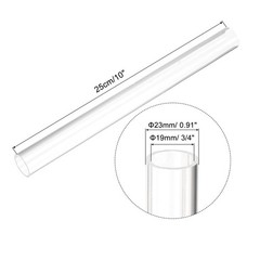 Acrylic Pipe Clear Rigid Round Plastic Tube 19mm(3/4 Inch) ID 23mm OD 10″