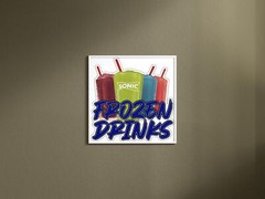 FROZEN DRINKS | Laminated Vinyl Decal Sticker Label