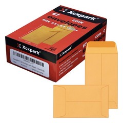 Xxcxpark 500 PCS #7 Coin Envelopes, 3.5 x 6.5 500 (3.5″ x 6.5″), Brown