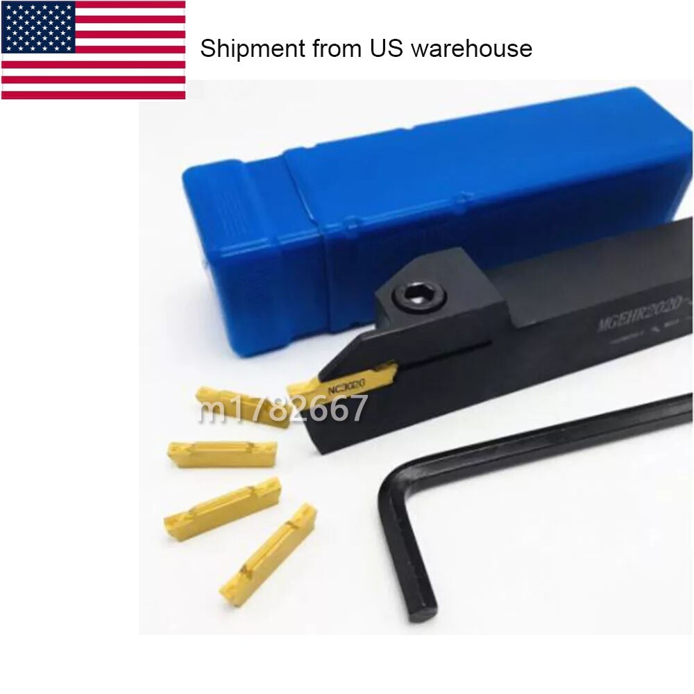 3/4″ MGEHR2020-3 Lathe Grooving Holder with 10pcs MGMN300-M Carbide Inserts 3mm