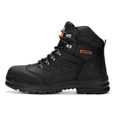 NINGO Men’s Heavy Duty Work Boots Steel Toe Puncture Proof Leather Safety Shoes