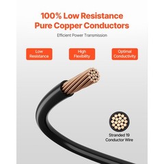 4 AWG THHN Wire 19-Stranded Black Copper Building Wire Nylon Jacket 175 ft 600V