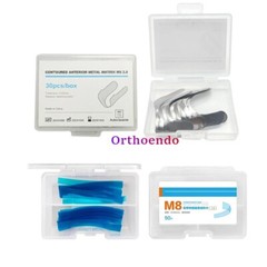 Dental Contoured Anterior Matrix Bands Resin Restoration Blue Strip Twin Matrice