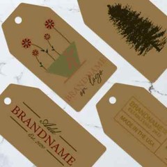 100 PCS 1-1/2″ x 3-1/8″ Custom Printed Personalized Branded Hang Tags