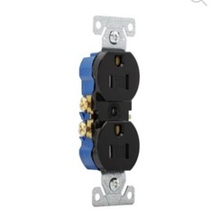 Eaton TR270BK Black Standard Duplex Receptacles 15A-125V QTY 100
