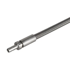 FITOK PTFE-Lined Stainless Steel Braided Hose 1/2 in Tube Adapter 60 in Long