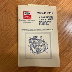 Ford VSG-411/413 1.1 1.3L ENGINE MAINTENANCE OPERATOR MANUAL GUIDE INDUSTRIAL