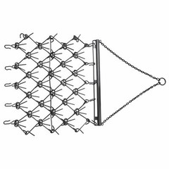 Steel Drag Harrow 4X4FT Heavy Duty Chain For ATV UTV Tractor Leveling Grading