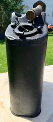 Vtg USMC Military 5 Gallon Metal Gas Can Black Jerry Can w/Flexible Cap Spout (B