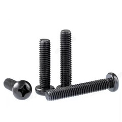 Black 304 Stainless Steel Phillips Cross Small Pan Head Screws M2 M2.5 M3 M4