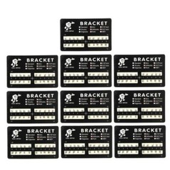 10 Packs Mini Dental Orthodontic Brackets Metal Braces Roth Slot.022 3-4-5 Hooks
