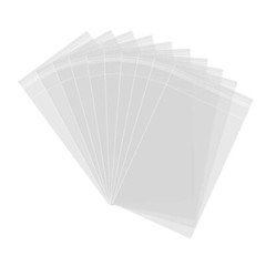 1000 5×7 Clear Resealable 1.5 Mil Plastic OPP Self-Seal Cello Cellophane Bags